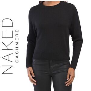 Naked Cashmere Black Raglan Crewneck Sweater Size‎ Medium